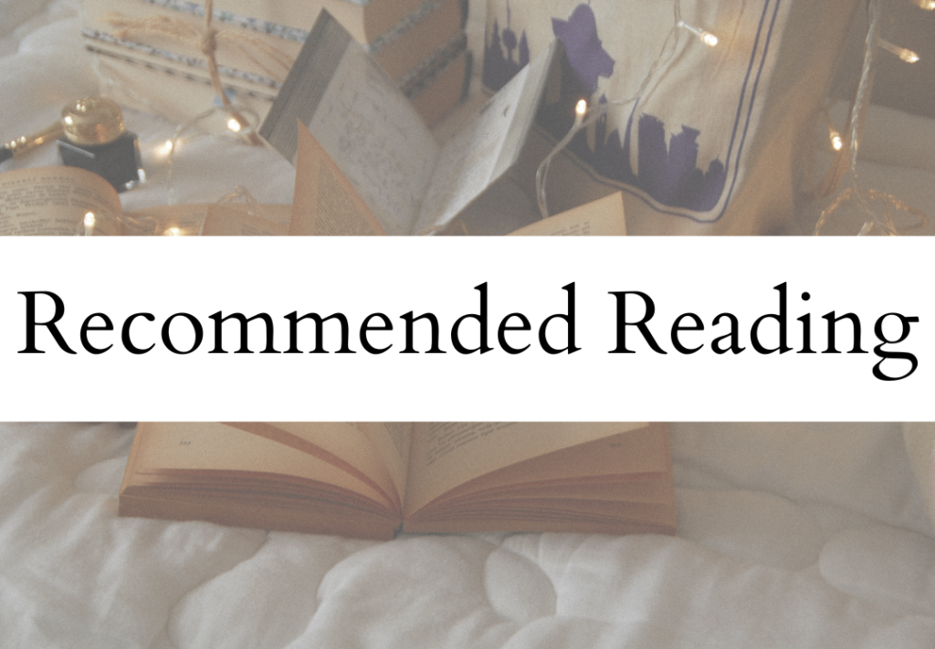 book open with "recommended reading"